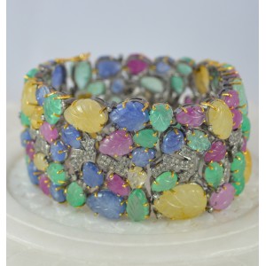 Ruby Emerald Sapphire Bracelet